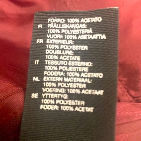 NWOT Women’s & Other Stories Cranberry Color Front Slit with Insert Lined Skirt - Picture 8 of 9